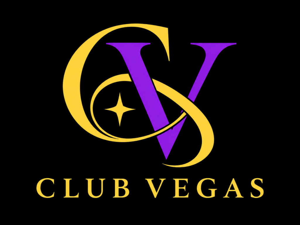 Club Vegas purple V logo