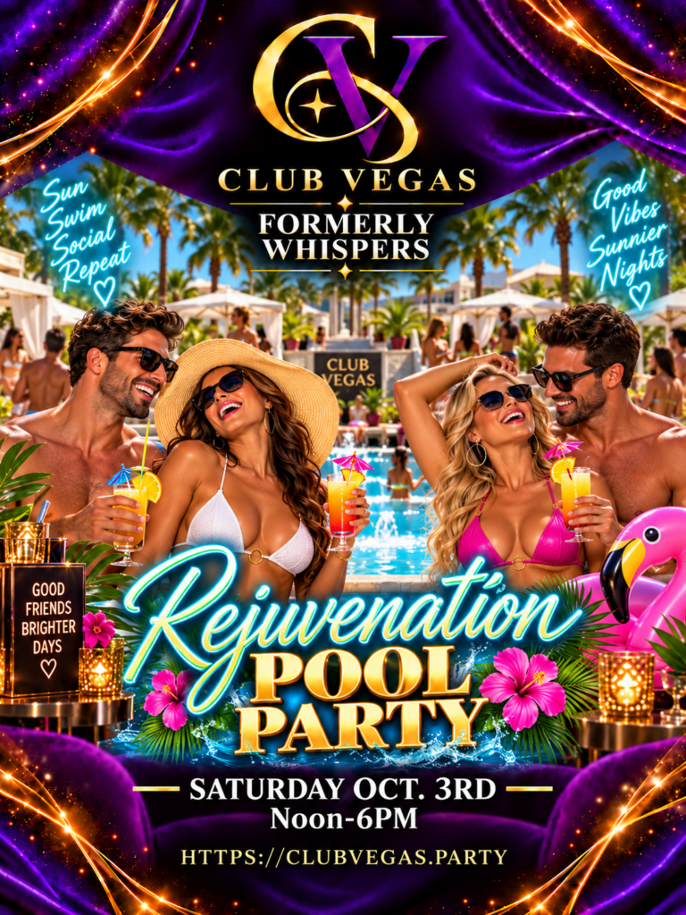 Rejuvenation Pool Party October 3, 2026 flyer